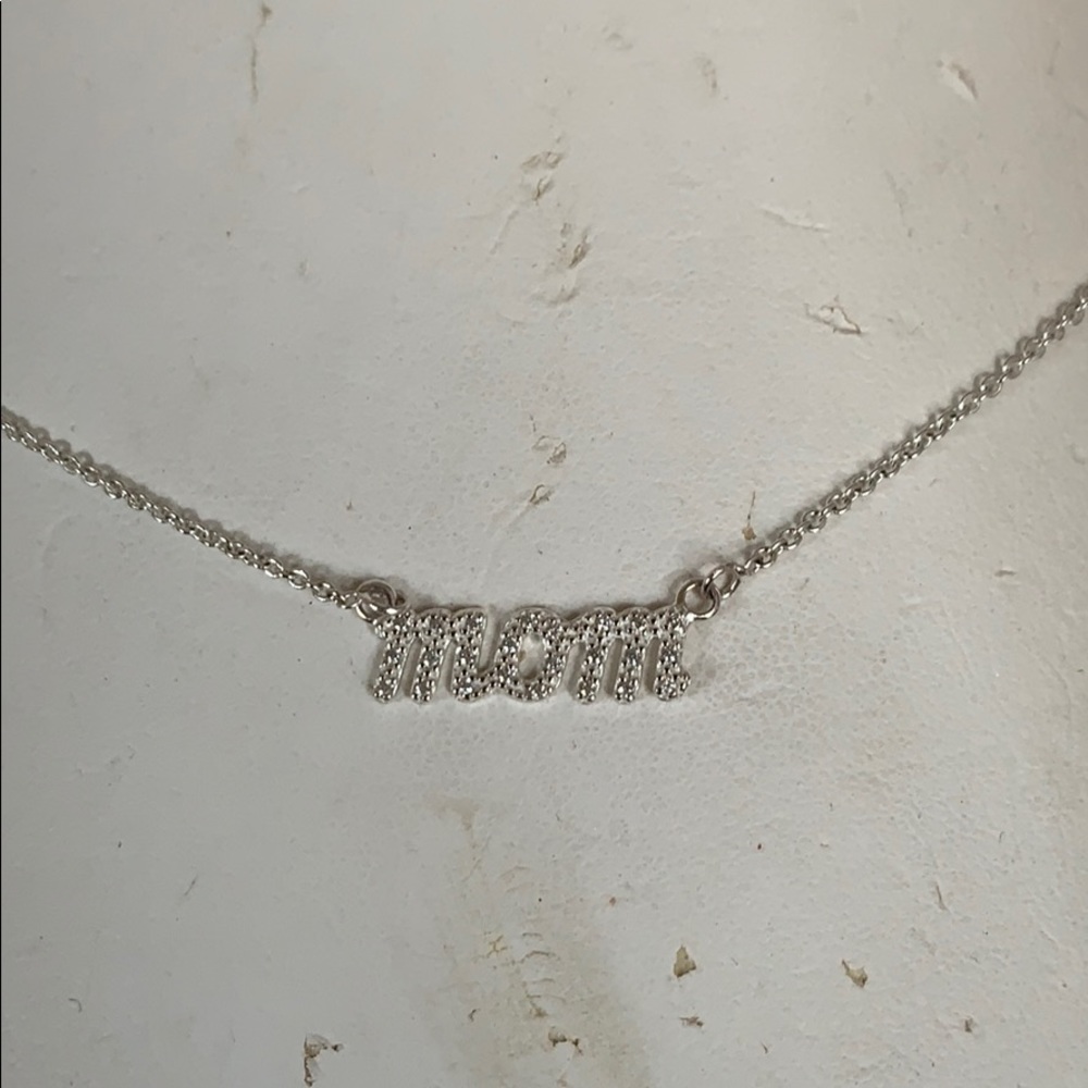 Sterling “mom” necklace